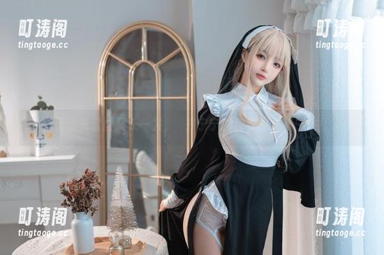 无圣光套图又来一发，桜井宁宁的皮衣修女不一般！